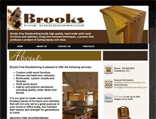 Tablet Screenshot of brooksfinewoodworking.com